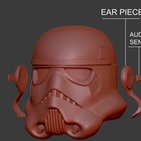 Storm Trooper Helmet-Ready To Print - Thumbnail 6