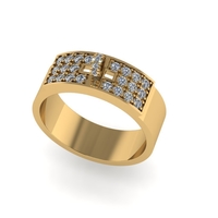 Hermes diamond ring 3D render - Thumbnail 1