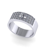 Hermes diamond ring 3D render - Thumbnail 3