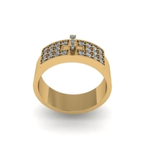 Hermes diamond ring 3D render - Thumbnail 4