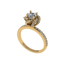 Women diamond ring 3d render - Thumbnail 1