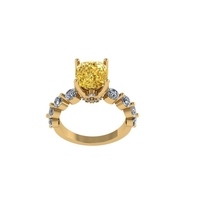 Women diamond ring 3d render - Thumbnail 5