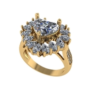 Women diamond ring 3d render - Thumbnail 1