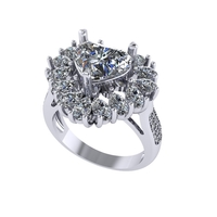 Women diamond ring 3d render - Thumbnail 3