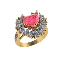 Women diamond ring 3d render - Thumbnail 7