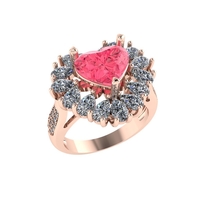 Women diamond ring 3d render - Thumbnail 8