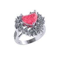 Women diamond ring 3d render - Thumbnail 9