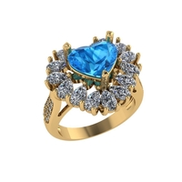 Women diamond ring 3d render - Thumbnail 10