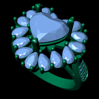 Women diamond ring 3d render - Thumbnail 13
