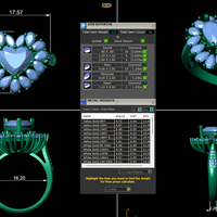 Women diamond ring 3d render - Thumbnail 14