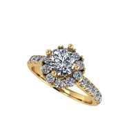 Women diamond ring 3d render - Thumbnail 1