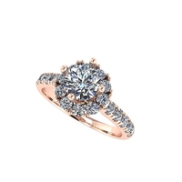 Women diamond ring 3d render - Thumbnail 2