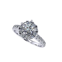 Women diamond ring 3d render - Thumbnail 3