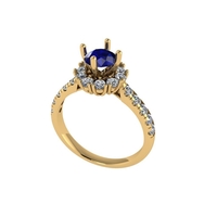 Women diamond ring 3d render - Thumbnail 6