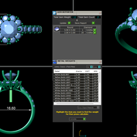 Women diamond ring 3d render - Thumbnail 9