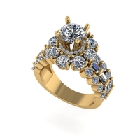 Women diamond ring 3d render - Thumbnail 1