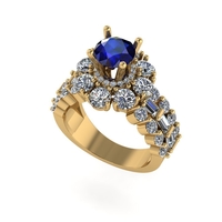Women diamond ring 3d render - Thumbnail 4