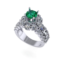Women diamond ring 3d render - Thumbnail 6
