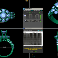 Women diamond ring 3d render - Thumbnail 8