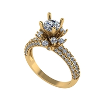 Women diamond ring 3d render - Thumbnail 1