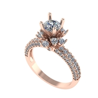 Women diamond ring 3d render - Thumbnail 2