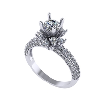 Women diamond ring 3d render - Thumbnail 3