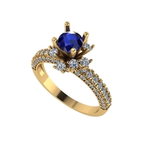 Women diamond ring 3d render - Thumbnail 4