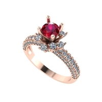 Women diamond ring 3d render - Thumbnail 5