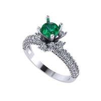 Women diamond ring 3d render - Thumbnail 6