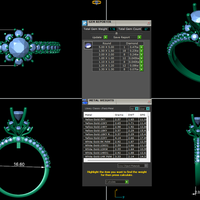 Women diamond ring 3d render - Thumbnail 9