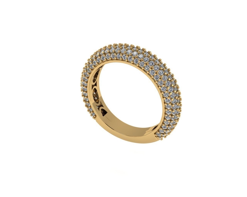 Women diamond ring 3d render
