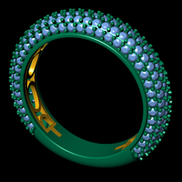 Women diamond ring 3d render - Thumbnail 5