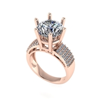 Women diamond ring 3d render - Thumbnail 2