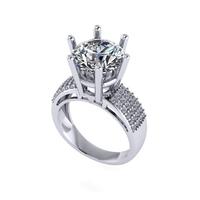 Women diamond ring 3d render - Thumbnail 3