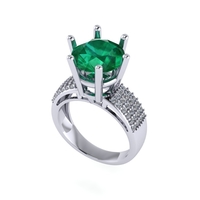 Women diamond ring 3d render - Thumbnail 4