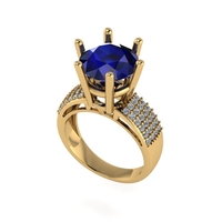 Women diamond ring 3d render - Thumbnail 6