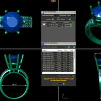 Women diamond ring 3d render - Thumbnail 8