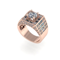 Men diamond ring 3d render - Thumbnail 2