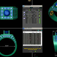 Men diamond ring 3d render - Thumbnail 6