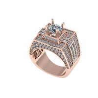 Men diamond ring 3d render - Thumbnail 2