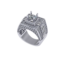 Men diamond ring 3d render - Thumbnail 3