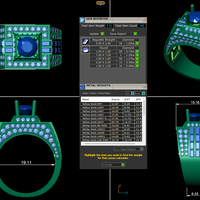 Men diamond ring 3d render - Thumbnail 6