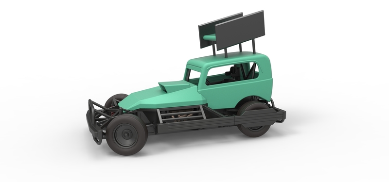 New Zealand Superstock car while turning Scale 1:25