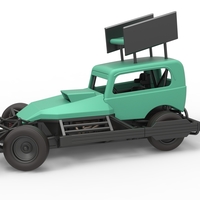 New Zealand Superstock car while turning Scale 1:25 - Thumbnail 1