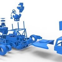 New Zealand Superstock car while turning Scale 1:25 - Thumbnail 25