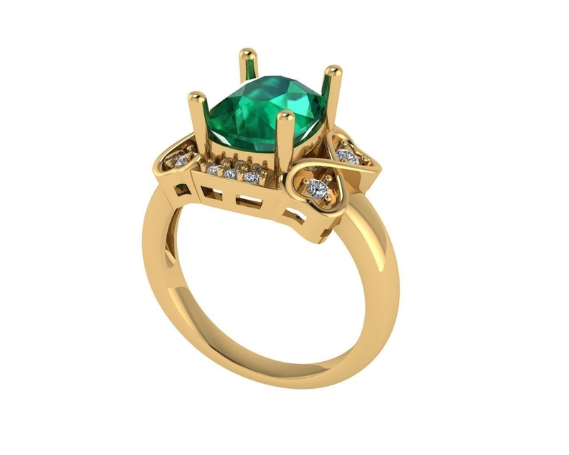 Women diamond ring 3d render