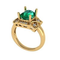 Women diamond ring 3d render - Thumbnail 1