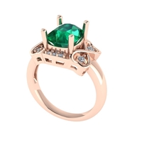 Women diamond ring 3d render - Thumbnail 2