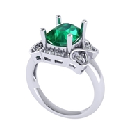 Women diamond ring 3d render - Thumbnail 3