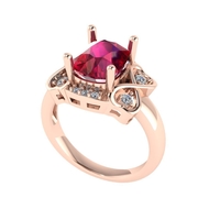 Women diamond ring 3d render - Thumbnail 5